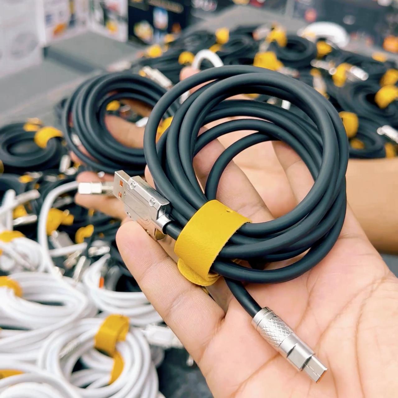 DEAL of 2 USB Cables - 120W 6A Charging Type-C Liquid Silicone Cable - 6 Feet Length