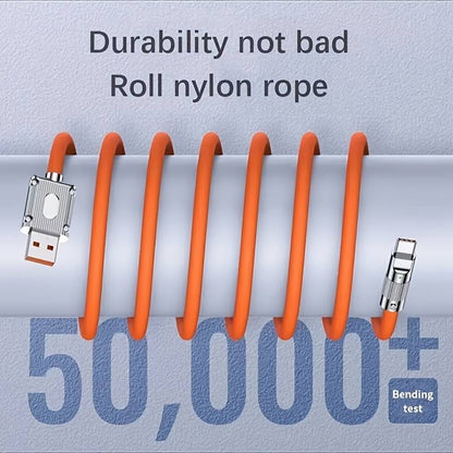 DEAL of 2 USB Cables - 120W 6A Charging Type-C Liquid Silicone Cable - 6 Feet Length